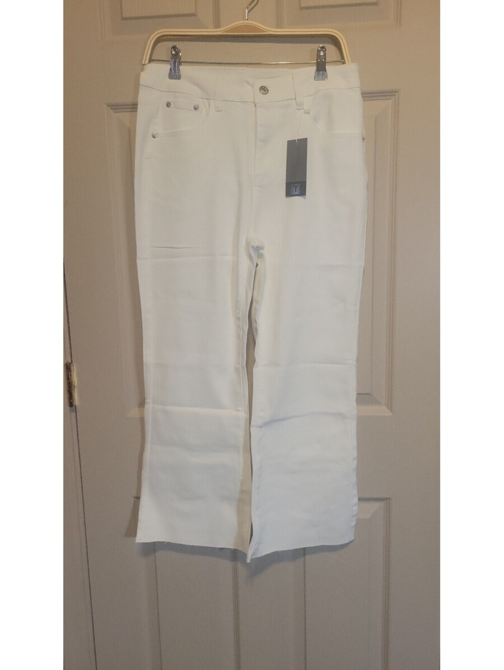 Yewfirm Denim Collection White Wide-Leg Jeans Size 8